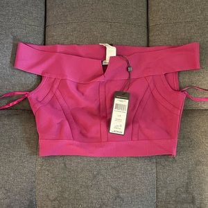 Bcbg over the shoulder top